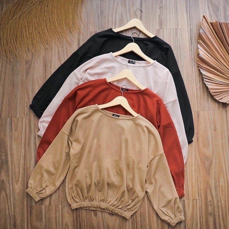 ACIKA TOP BLOUSE ACIKA RIB ATASAN WANITA