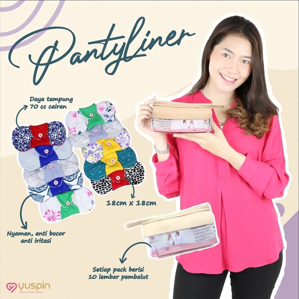 Yuspin Manspad Pembalut Kain Cuci Ulang Pantyliner