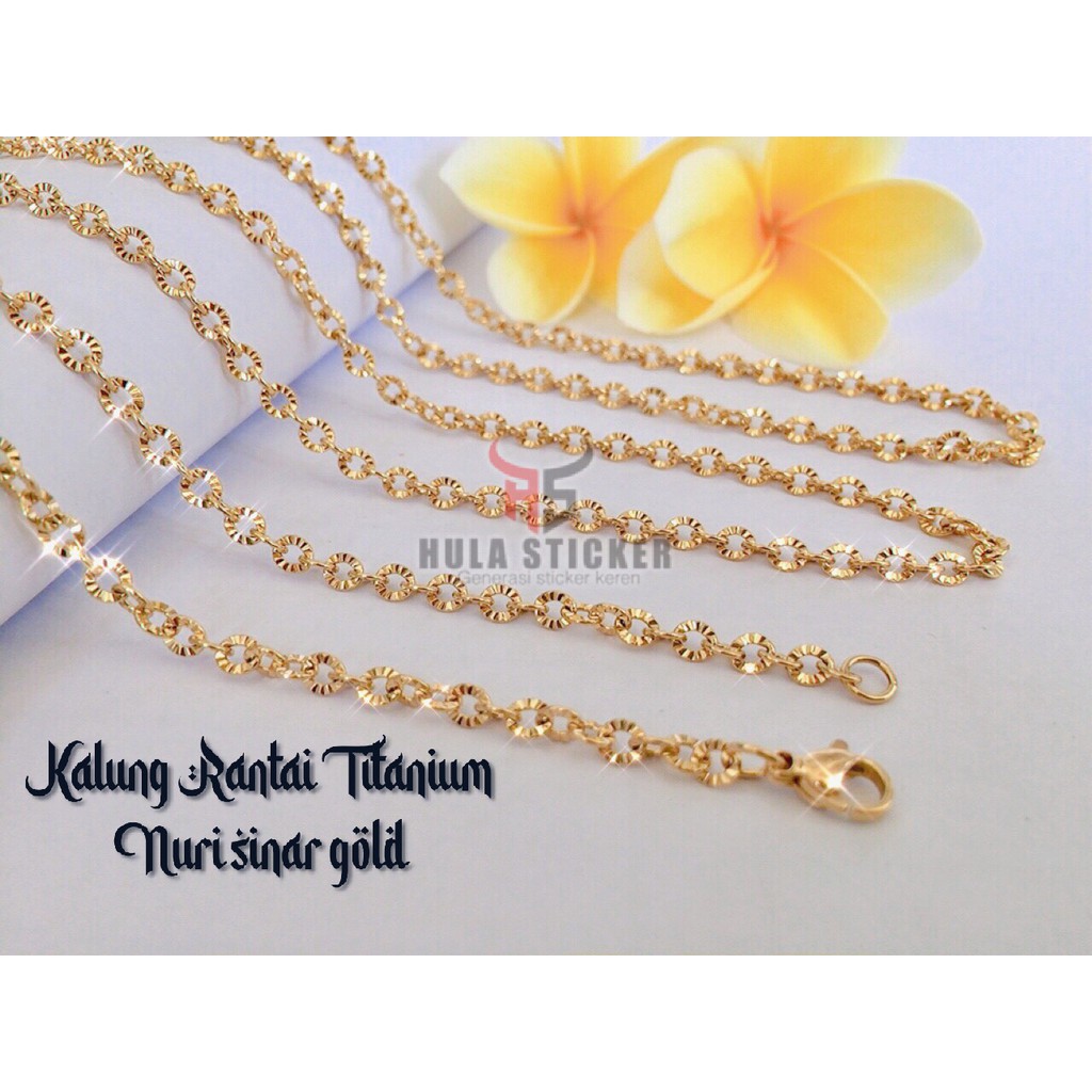 Kalung Rantai Titanium NURI SINAR Stainless Import Titanium 316L Chain Anti Karat Pria Wanita / Kalung Rantai MCI