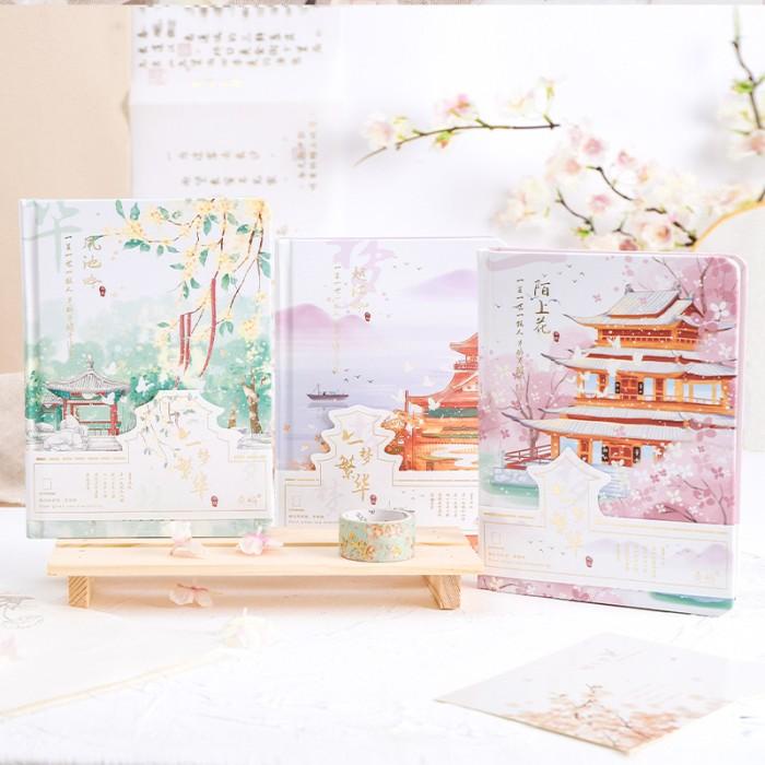 

Diary | Buku Tulis / Notebook Planner Motif Bunga Hardcover Tebal|Buku Diary