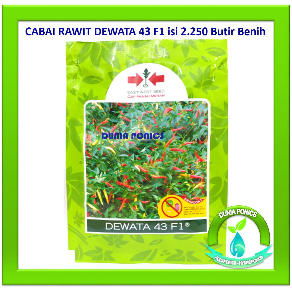 Benih Cabe Cabai Rawit Dewata 43 F1 Cap Panah Merah 2250 Butir Original Pack 2.250 Seed