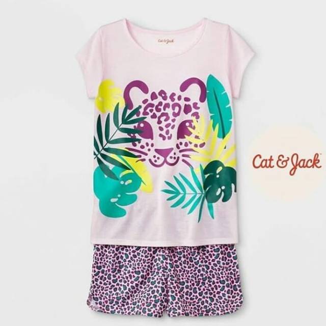 Cat&amp;jack short pajamas setelan baju anak branded murah setelan harian baju anak kaos anak murah