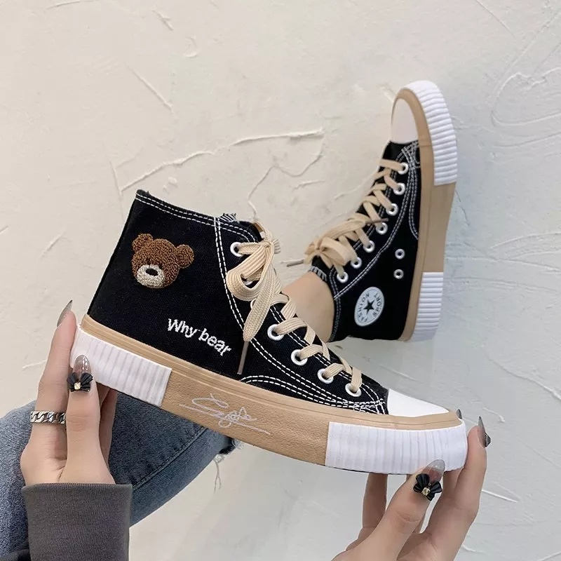 Sepatu boots wanita beruang sepatu sneakers boots bear