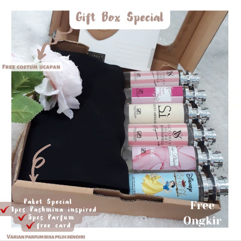 

HAMPERS GIFT BOX PASHMINA PARFUME THAILAND