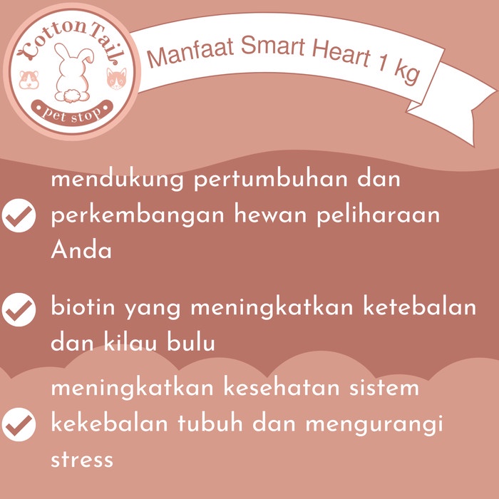 Smart Heart / Smartheart Rabbit Food 1kg - Makanan Kelinci