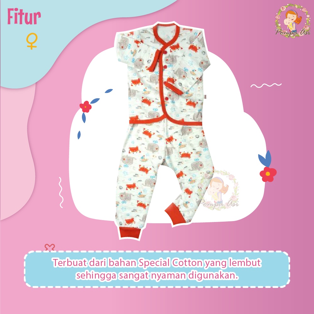 Libby Set Baju Panjang Celana Panjang Setelan Tidur Harian Bayi Dan Anak By Mallpompaasi