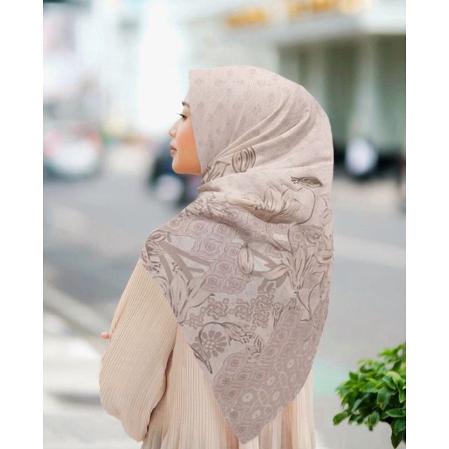 PROMO / MIRDALAA CREAM / JILBAB VOAL PREMIUM / GROSIR HIJAB / HIJAB SEGI EMPAT / VOAL MOTIF PREMIUM