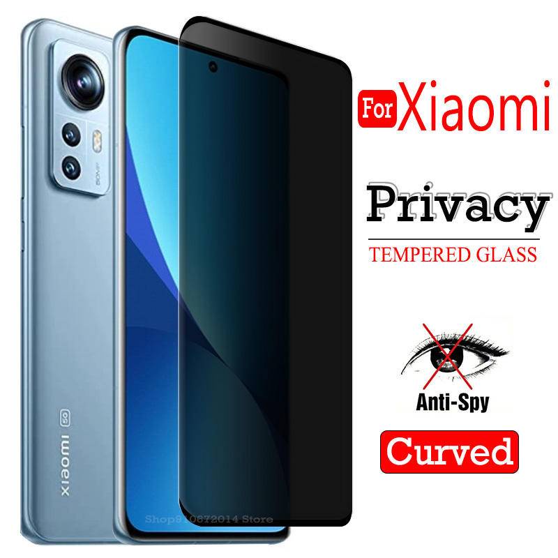 1-2pcs Pelindung Layar Tempered Glass Anti spy Untuk XiaoMi Max 2 2s 3 Poco M3 X2 X3 Pro 5G 5G 10T 11 6 6X A2 8 9X 9T CC9 Seg Gelas Bahan Kaca