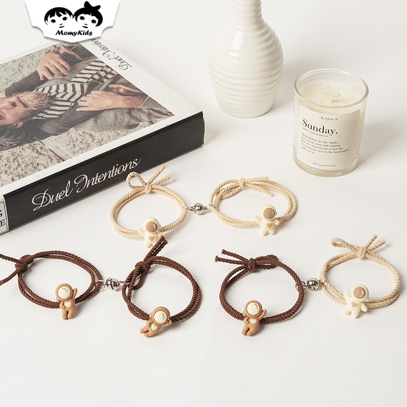 COD Gelang Couple Magnet Astronot 2Pcs Pasangan Sahabat Pria & Wanita Bestie GLG05