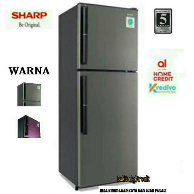 KULKAS SHARP SJ246/SJ 246 GC-SR/SD Shine Series