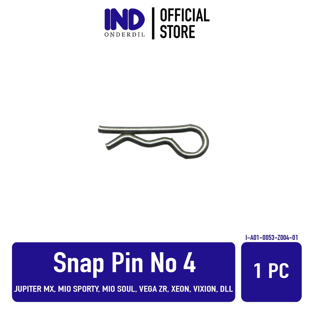 IND Onderdil Snap Pin No.4 No 4 Tahanan Disc-Discpad-Pad Yamaha Nmax/Mio GT-M3-Soul-J-Sporty/Jupiter/Vega/X-Ride/Xeon/Lexi