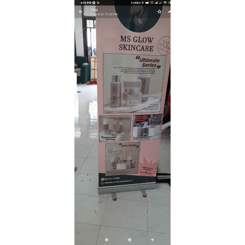 Roll Banner 60 x 160 kaki STAINLESS Banner Outdoor Stand Banner Outdoor/Indoor
