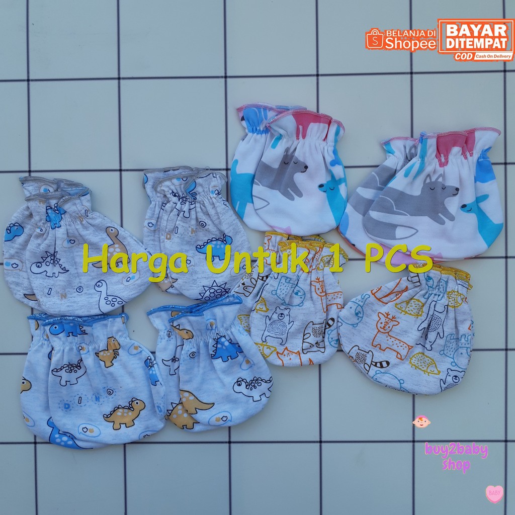 Sarung tangan sarung kaki bayi 0-3 Bulan Cherry House 1 PCS