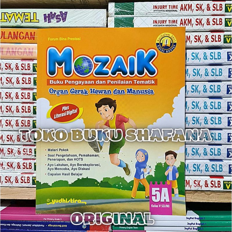 Paket 5 Buku Mozaik 5A 5B 5C 5D 5E Yudhistira Kelas 5 SD K13 Revisi - Pengayaan &amp; Penilaian Tematik