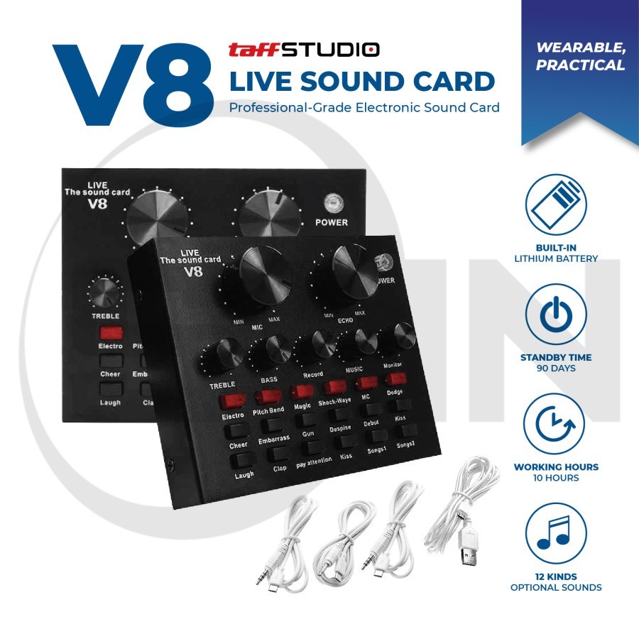 Jual Sound card V8 Mixer Bluetooth SoundCard V8 Audio USB External