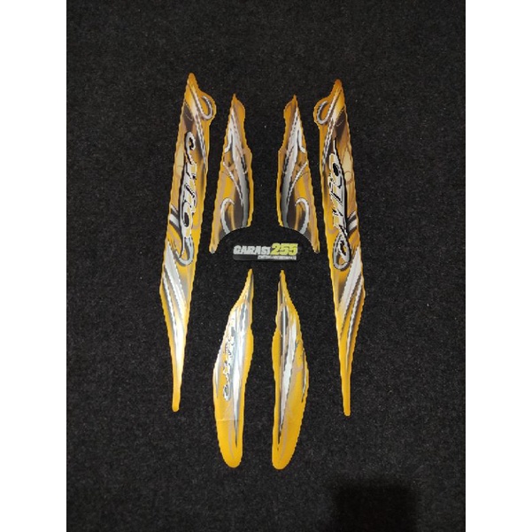 striping sticker grapic list body mio 2010 kuning gold original lostpack tanpa kemasan