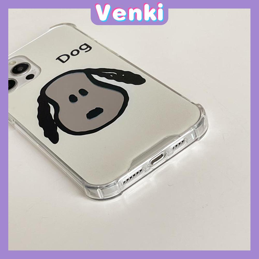 iPhone Case Acrylic HD Mirror Laser Airbag Shockproof Protection Camera Cute Puppy Simple Compatible For iPhone 11 iPhone 13 Pro Max iPhone 12 Pro Max iPhone 7 Plus iPhone xr xs