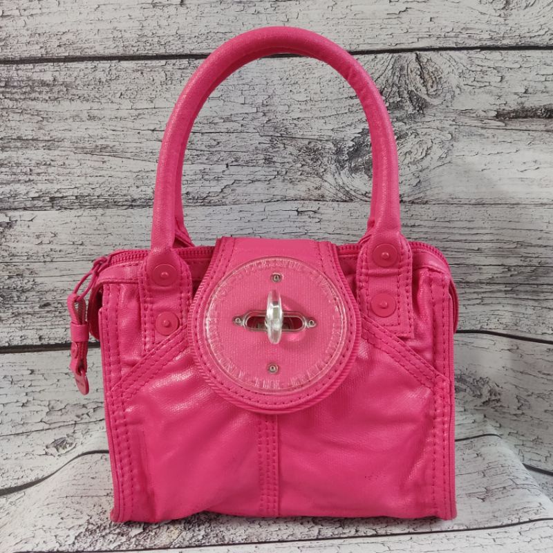 Tas Pink Lucu/ Tas Jinjing Diesel/ Tas Kulit Merah Muda/ Tas Cewek Preloved/ Cute Handle Bag