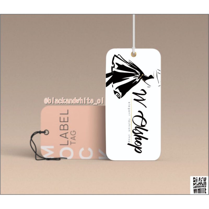 

Promo Hangtag Baju 40pcs free desain & loop pin tag