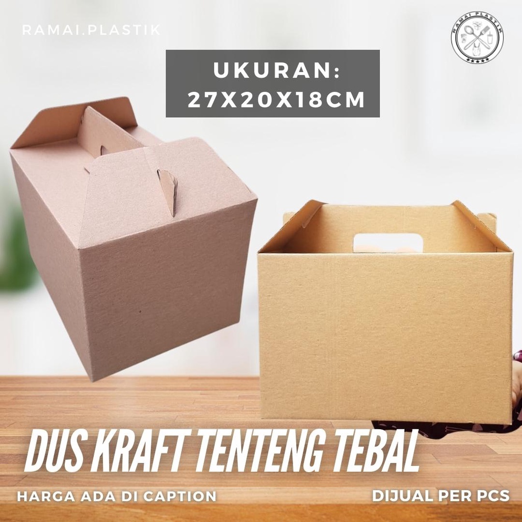 

DUS KRAFT TENTENG TEBAL / KARDUS TENTENG KRAFT POLOS