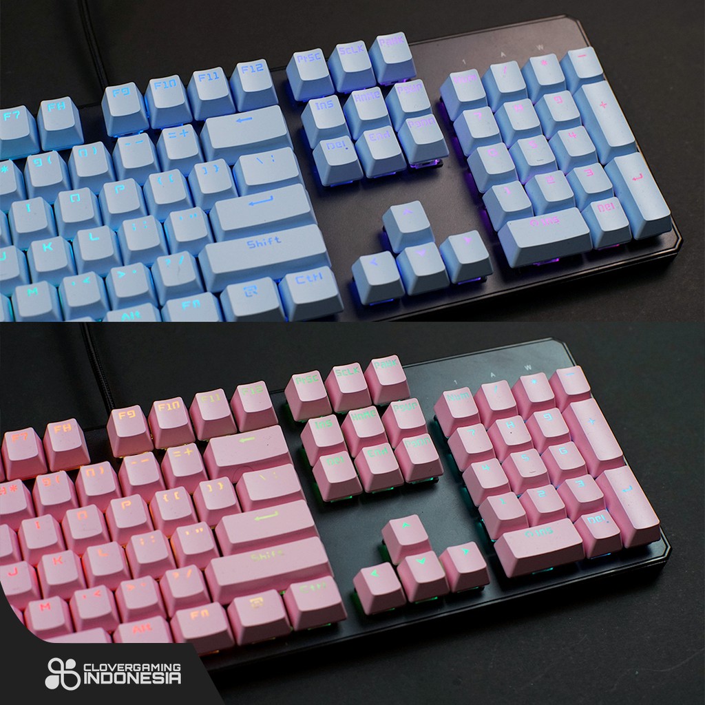 Keycaps CLV Color Standard - Mechanical Keyboard Fullsize ABS Backlit Full LED Gaming Warna