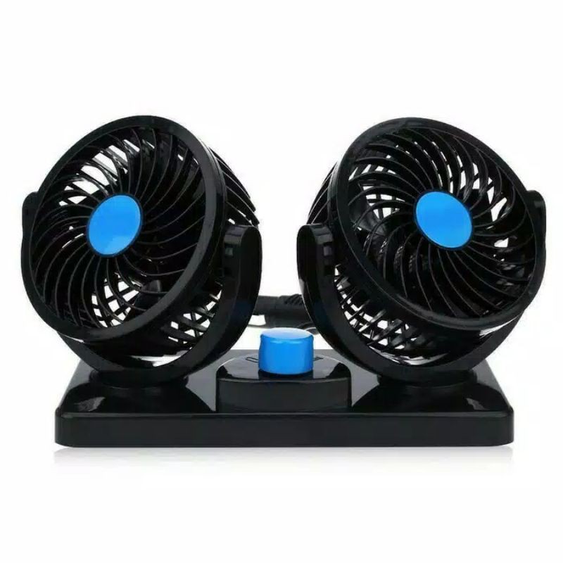 Kipas Angin Mobil Double Blower Fan 12V Lighter - Kipas Duduk Mobil Double