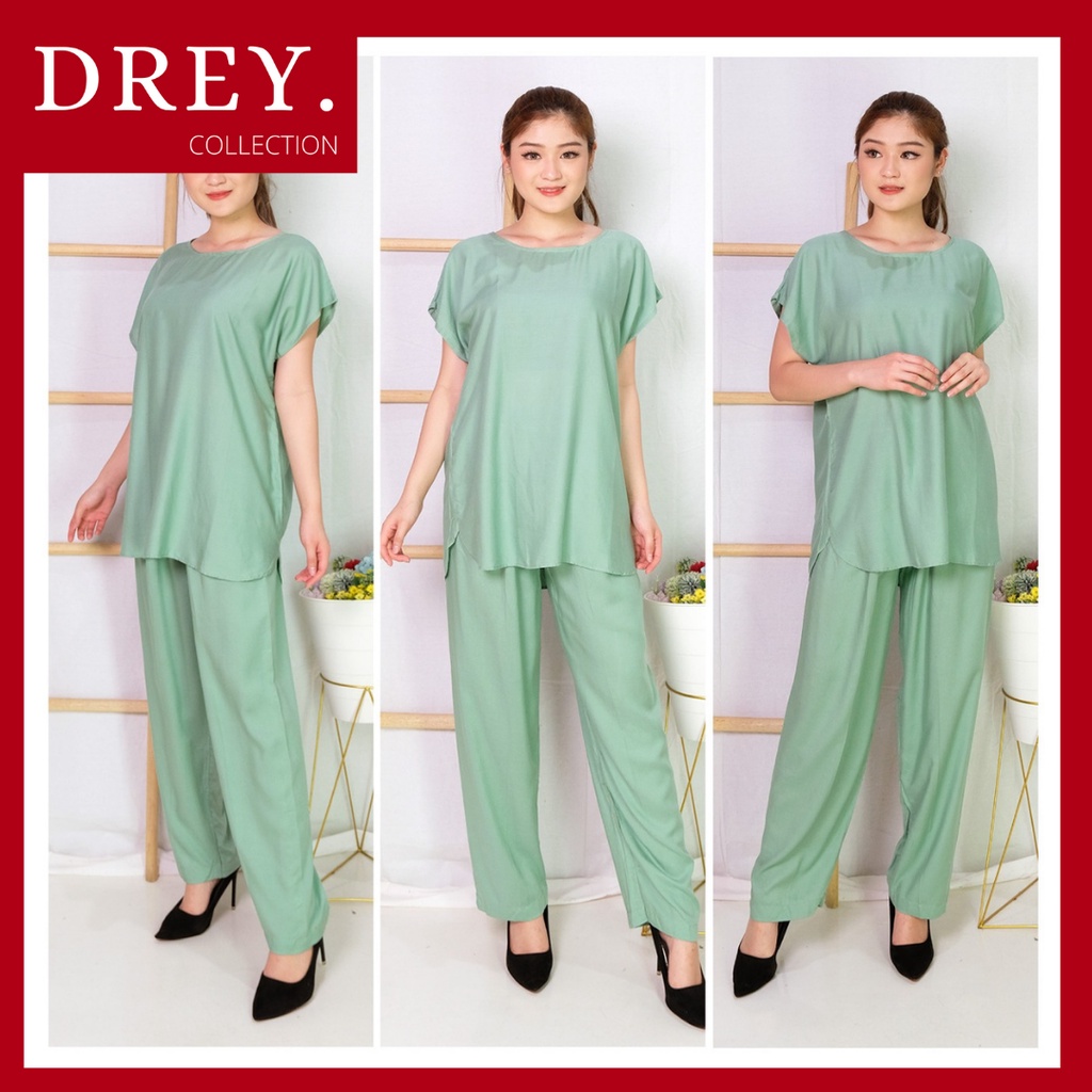 Piyama wanita set katun rayon adem halus lembut / baju tidur wanita katun rayon set halus lembut