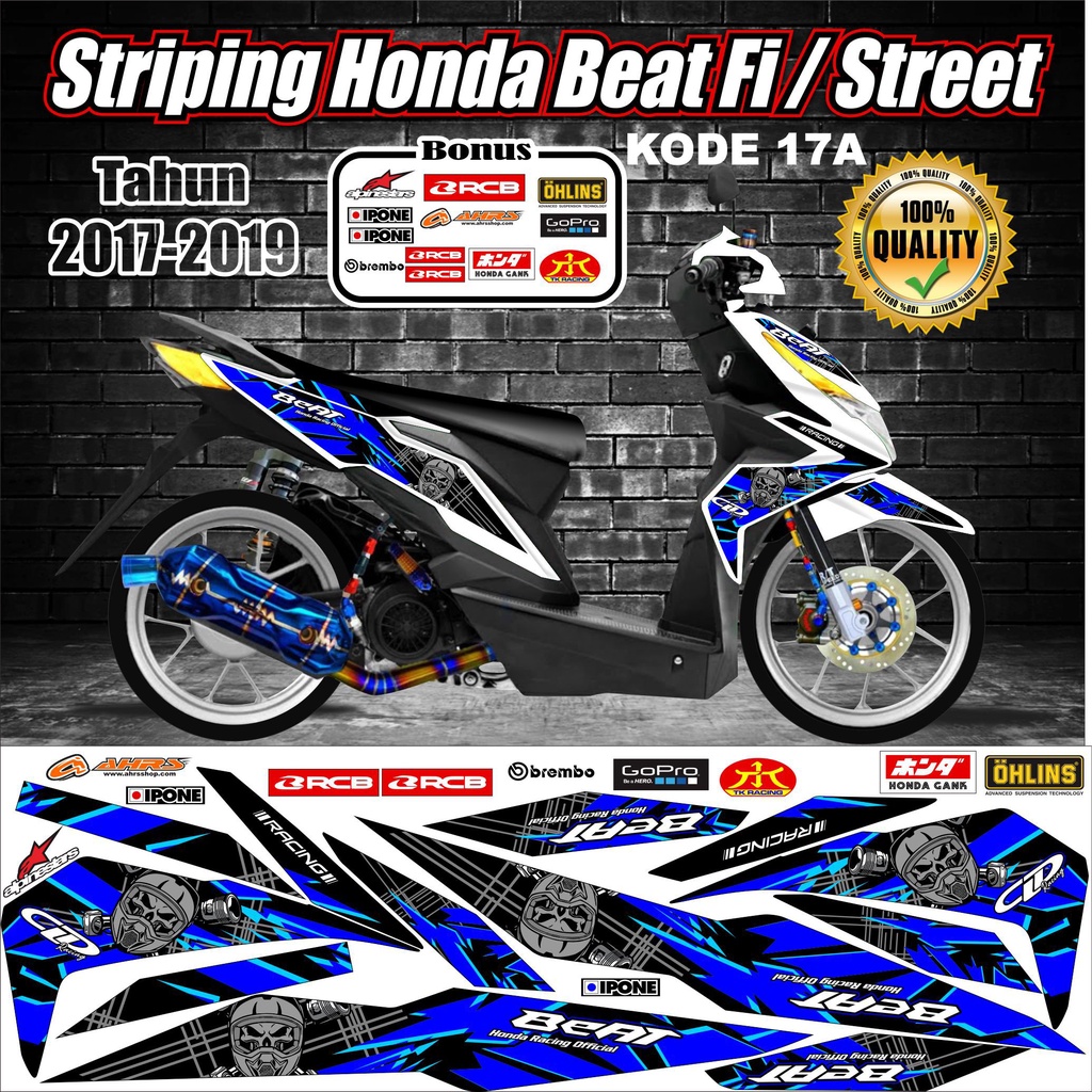 Striping Beat 2017-2019 Stiker Lis Motor Beat kode 17