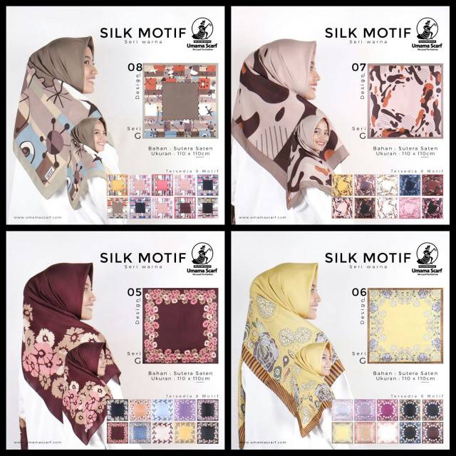 SILK MOTIF UMAMA & velvet motif umama 100%  ORIGINAL ( TIDAK PILIH WARNA & MOTIF )