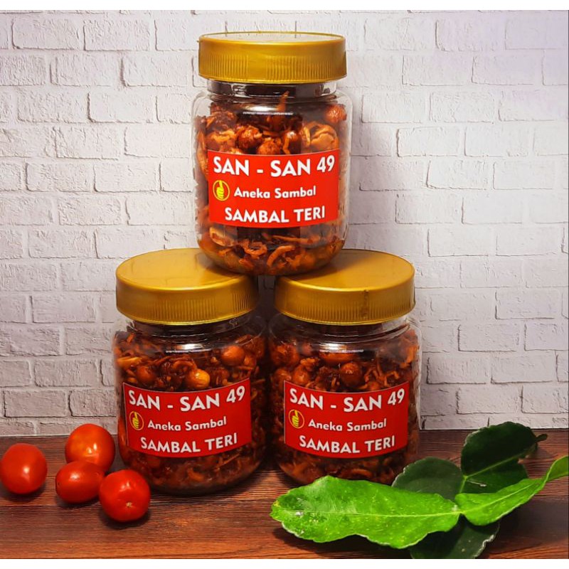 

SAMBAL SAN-SAN (TERI MEDAN + KACANG) Berat bersih: 80g
