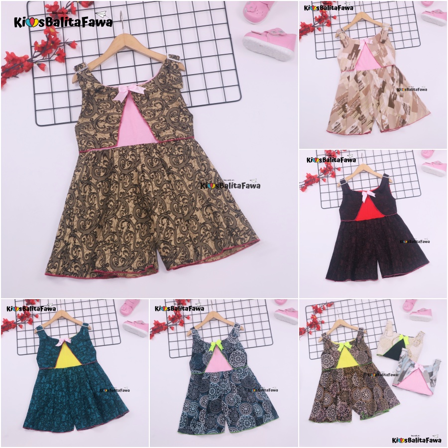 Overall Jessy uk 1-4 Tahun / Dres Anak Perempuan Baju Kensi Cewek Bahan Katun Adem Gaun Import Murah