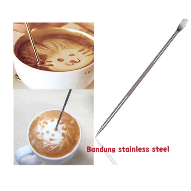 Needle latte art pen jarum coffee alat kopi stainless