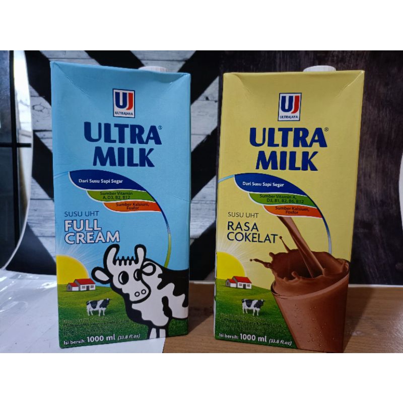 

Susu ultra plain 1000 ml dan 750 ml