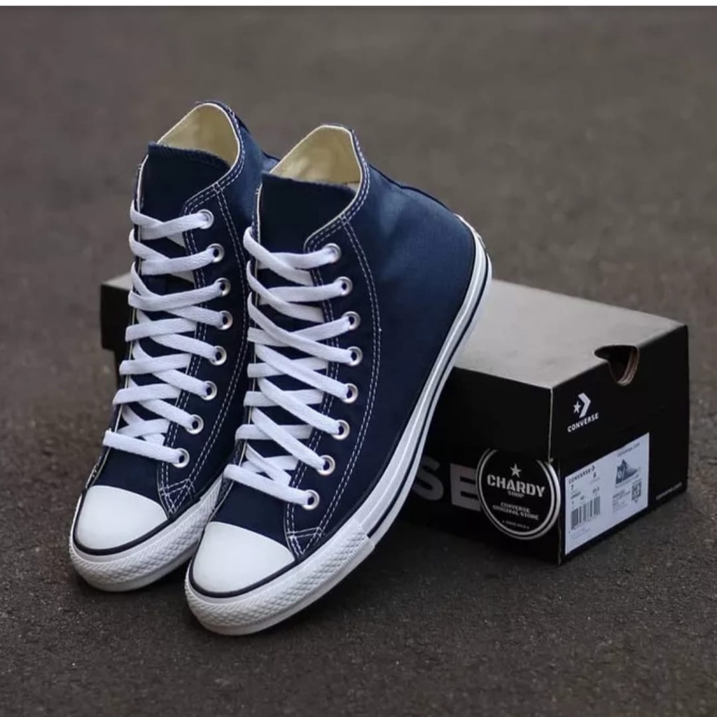 TERBARU SEPATU CONVERSE_21 ALL STAR PRIA &amp; WANITA CLASSIC HIGH NAVY BLUE BERKUALITAS TERBAIK