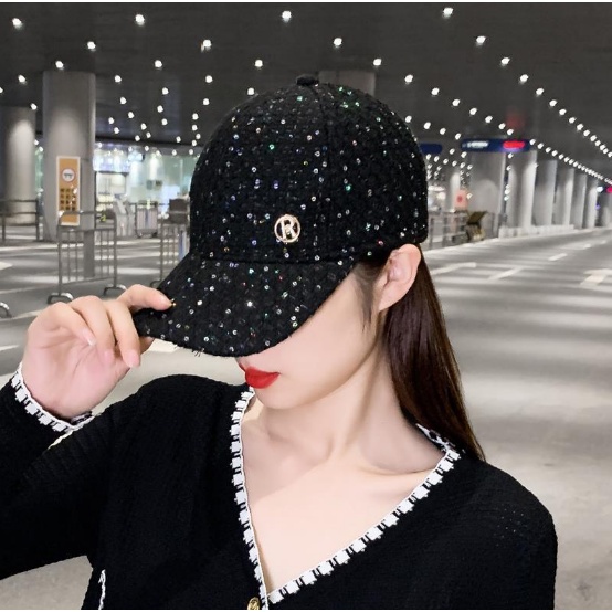 Topi Baseball Pria Wanita Logo R Motif Manik Manik Unisex Pengait Ring Besi Casual Cap sport fashion style korea TWC