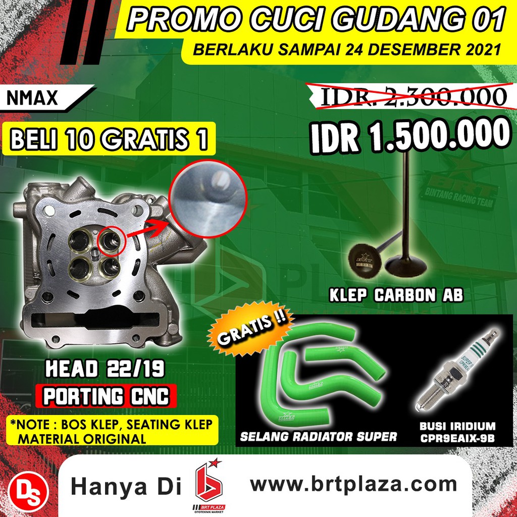 NMAX HEAD 22/19 (PORTING CNC)