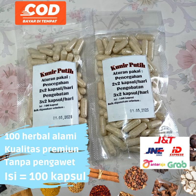 KAPSUL KUNIR PUTIH / KUNYIT PUTIH 100 KAPSUL