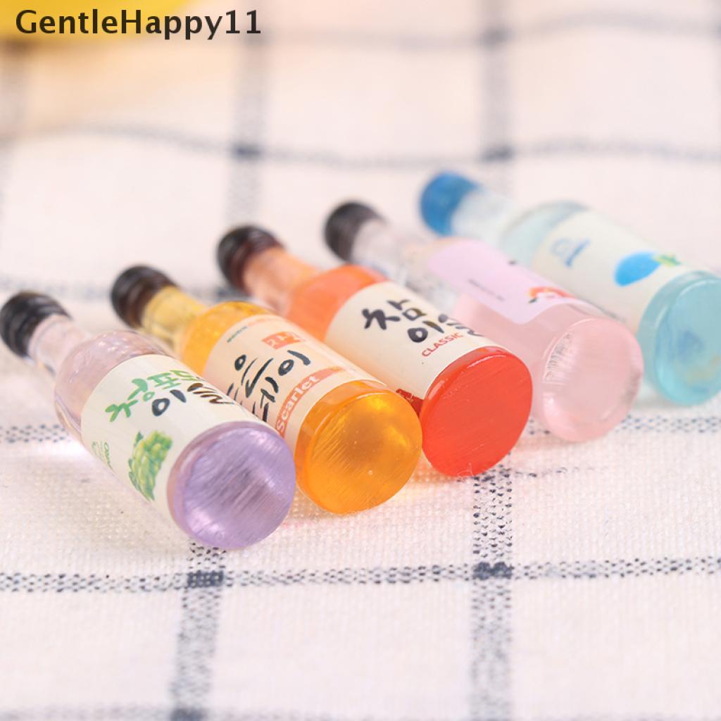 Gentlehappy 10pcs1per12rumah Boneka Miniatur Resin Botol Bir Simulasi Model Botol Anggur