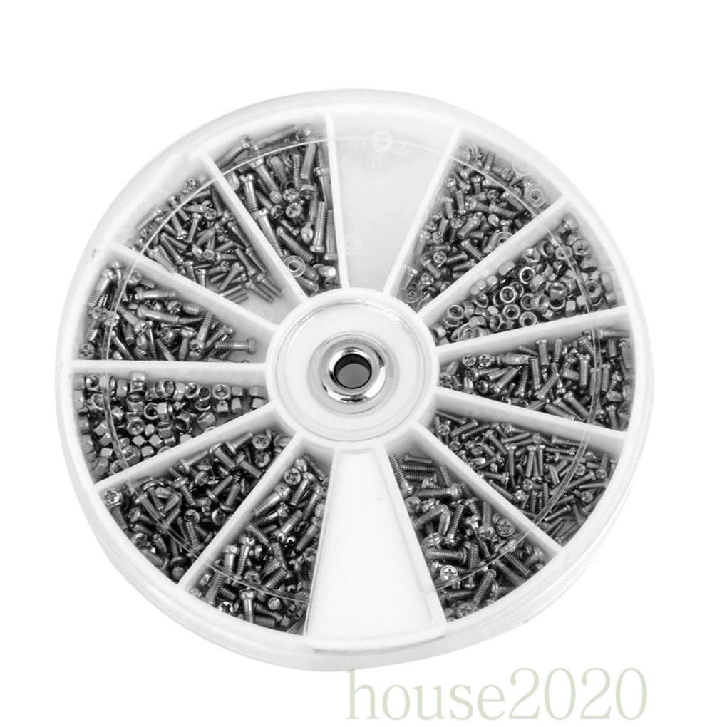 (House2020) 240pcs / Set Sekrup + Mur + Baut Untuk Reparasi Kacamata