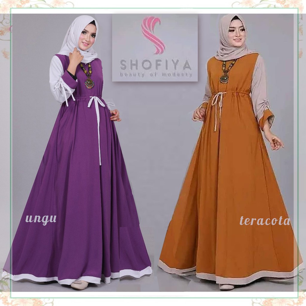 NEW RENATA DRESS WANITA GAMIS TERMURAH 12 VARIAN WARNA (tanpa hijab)