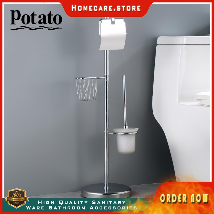 Potato Toilet Brush Free Standing Accessories White Toilet Paper Holder Bathroom Toilet holders