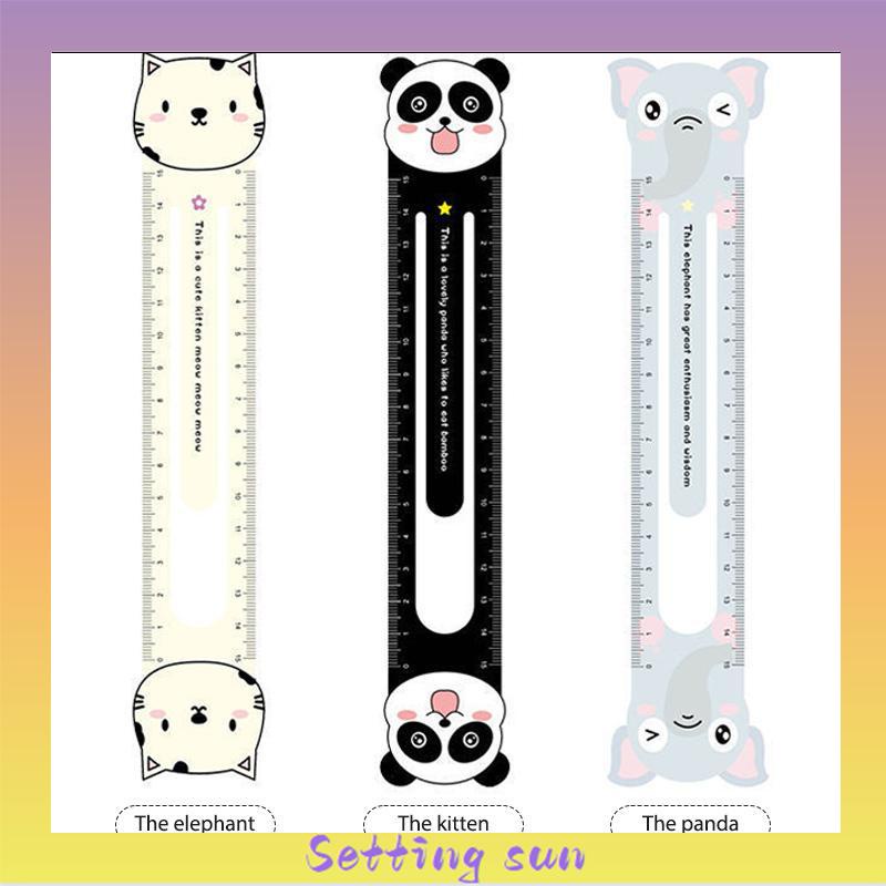 Penguasa Kreatif Skala 15 Cm Lucu Kartun Magnetik Lembut Penggaris Zodiak Bookmark Alat Tulis Siswa TN