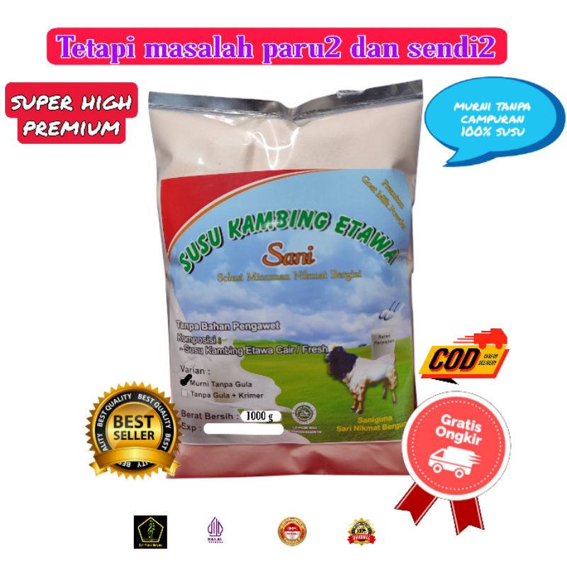 

100% susu kambing tanpa tambahan gula