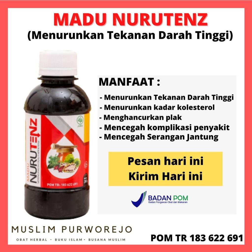 Madu Nurutenz Asli Menurunkan Darah Tinggi Madu Herbal Atasi Hipertensi Kolesterol Tinggi Efektif Indonesia