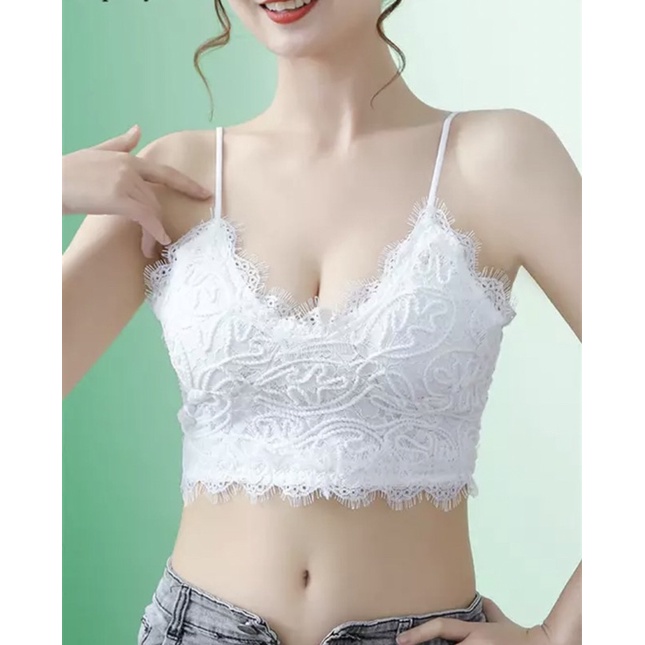 Bra TankTop (E31) Wanita Singlet Bralette Crop Top Spaghetti Strap Sport Bra / bra Kemben