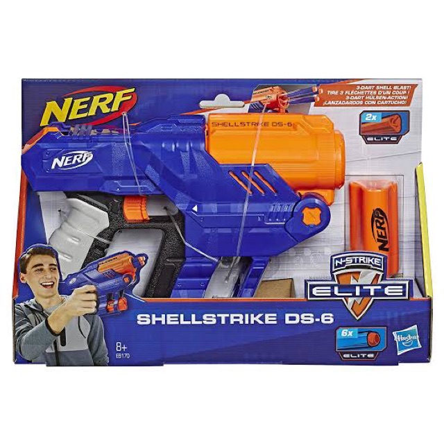 NERF Elite Shellstrike DS-6 Original Murah - Nerf Shellstrike Ds6 Original Pistol Shotgun