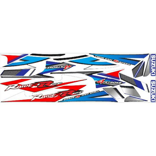 STIKER STRIPING LIST SUZUKI SATRIA FU BARONG TAHUN 2006 BIRU