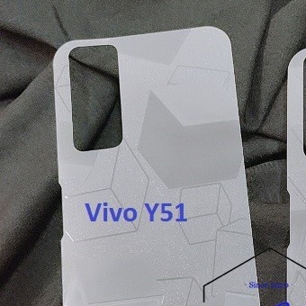 VIVO V23 5G V23E Y01 Y15S Y53S Y51 Y51A Y30 Y30i Y50  ANTI GORES BELAKANG SKIN CUBE GARSKIN ANTI JAMUR BACK MOTIF KOTAK GLITTER TRANSPARAN PELINDUNG A