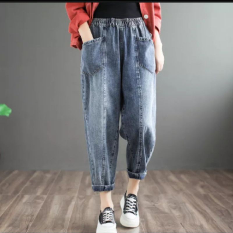 celana jeans trendy pant saku depan