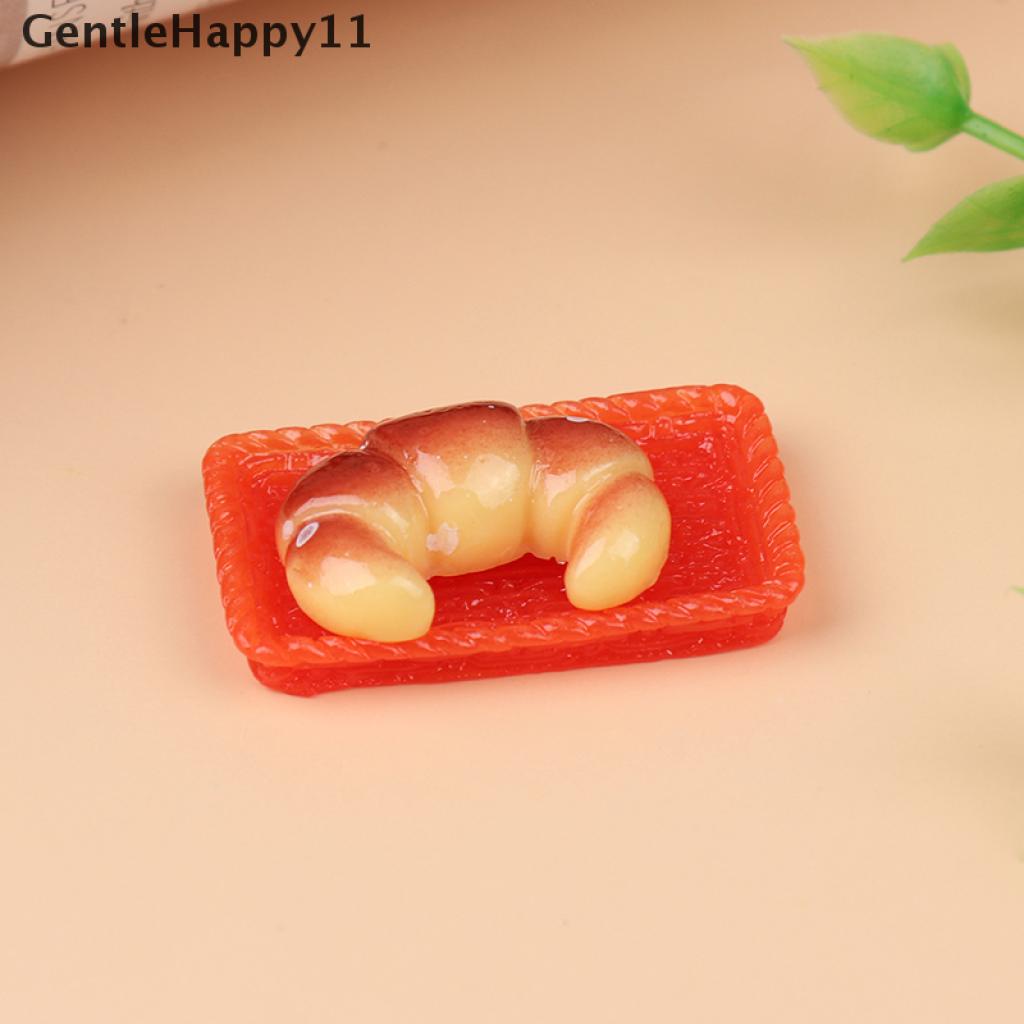 Gentlehappy 5pcs / Set Mainan Miniatur Roti Untuk Aksesoris Dapur Rumah Boneka